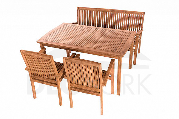 Garden teak set HARMONY 1+2+1