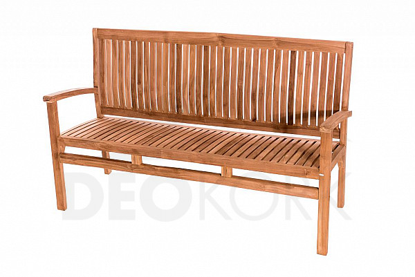 Garden teak bench HARMONY 120 cm