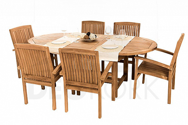 Garden teak set OREGON 1+6