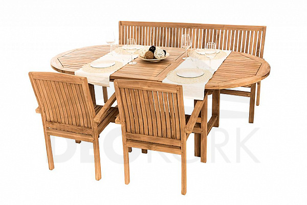 Garden teak set OREGON 1+2+1