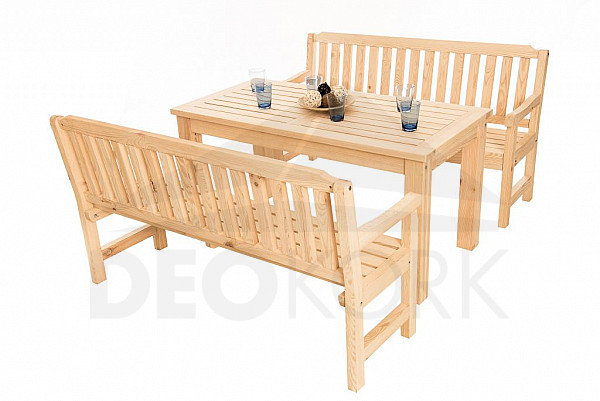 Massive garden set made of pine LONDON 1+2 (32 mm) - different lengths