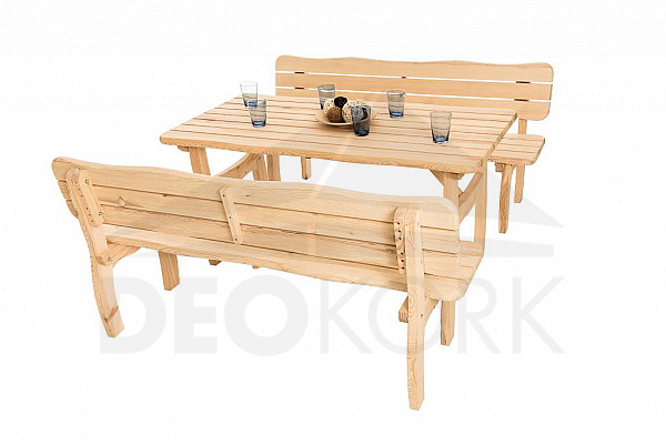 Solid pine garden set VIKING 1+2 (40 mm) - different lengths