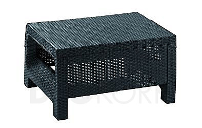 Garden rattan table CORFU (anthracite)