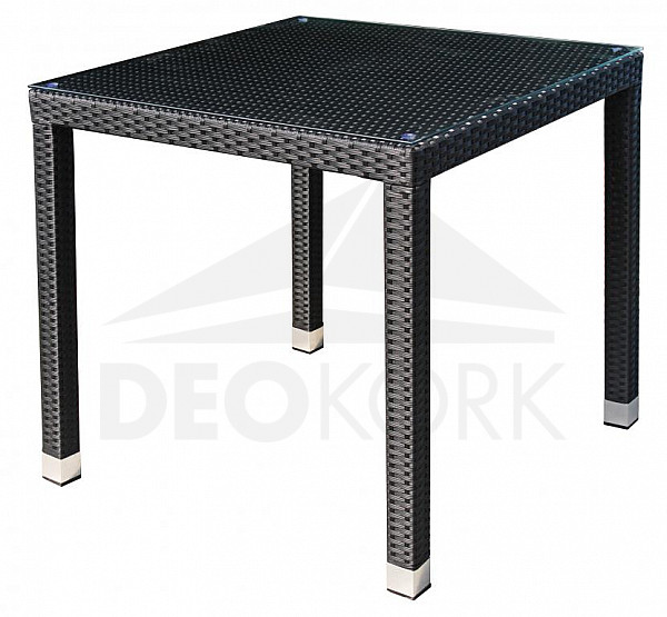 Garden rattan table NAPOLI 80x80 cm (black)