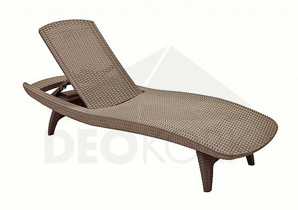 Garden rattan deckchair WAVE (cappuccino)