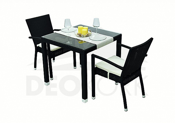 Garden rattan set NAPOLI I. 1+2 (black)