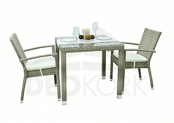 Garden rattan set NAPOLI I. 1+2 (grey-beige)