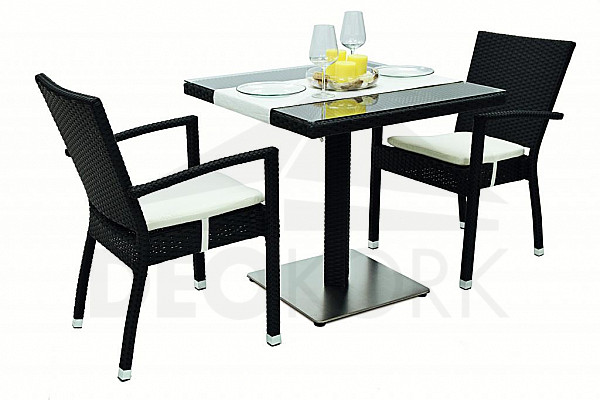 Garden rattan set GINA 1+2 (black)