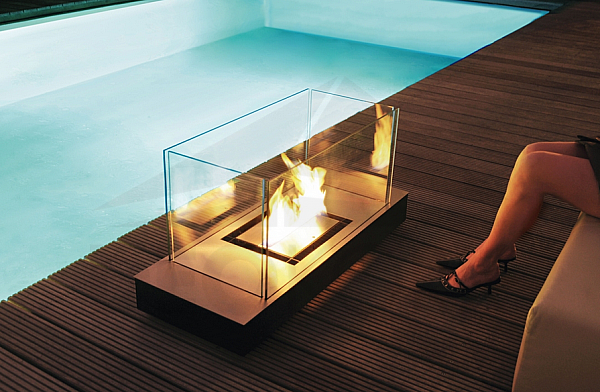 BIO free-standing fireplace Radius design cologne (UNI FLAME 3L 544G)