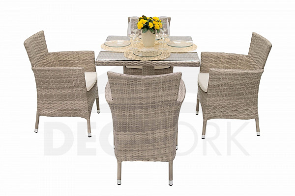 Garden rattan set GINA II. 1+4 (grey-beige)