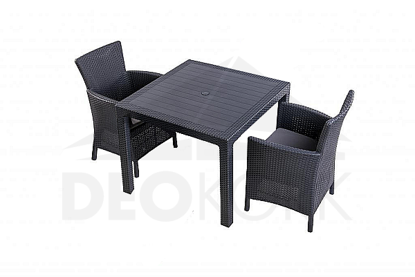 Artificial rattan garden set HAVANA MINI 1+2 (anthracite)