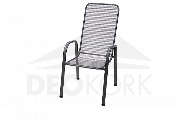 Metal chair (armchair) Saga high DEOKORK