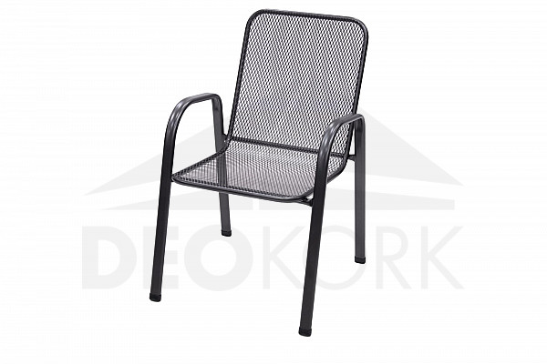 Metal chair (armchair) Saga low