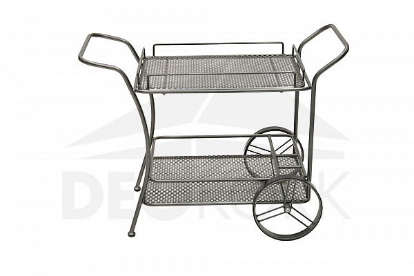 Metal serving trolley