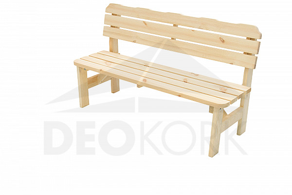 Solid wood garden bench made of pine wood 32 mm (150 cm)