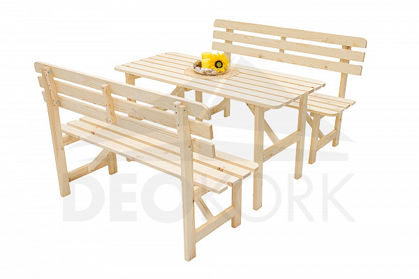 Massive wooden garden set made of pine 1+2 wood 22 mm