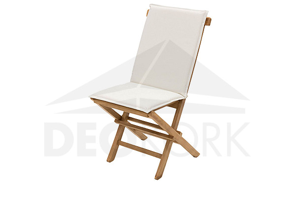 Garden folding chair with cushion FOXI (teak)