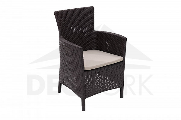 Artificial rattan garden chair HAVANA (brown)