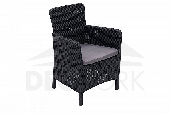 Artificial rattan garden chair DANTE DINNING (anthracite)