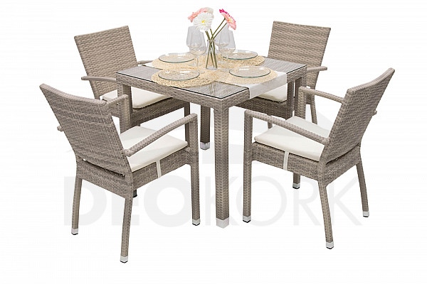 Garden rattan set NAPOLI I. 1+4 (grey-beige)