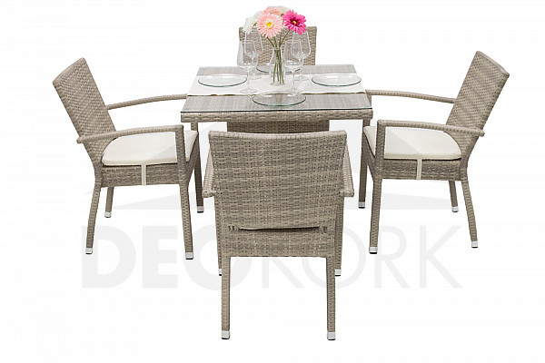 Garden rattan set GINA 1+4 (grey-beige)