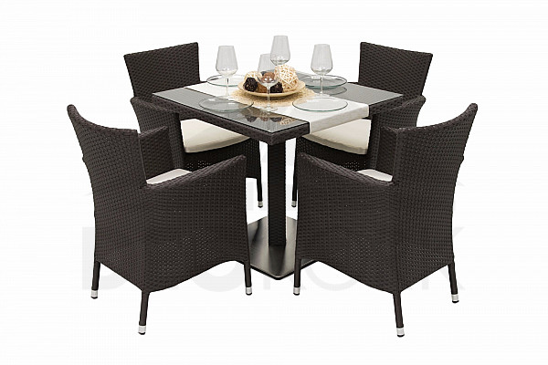 Garden rattan set GINA II. 1+4 (brown)