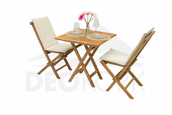 Garden teak set FOXI BALCONY II. 1+2 (FREE cushions)