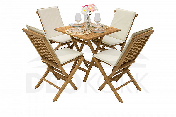 Garden teak set FOXI BALCONY II. 1+4 (FREE cushions)