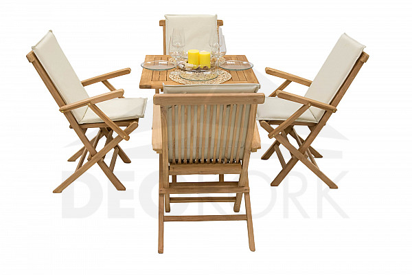 Garden teak set IVORY BALCONY II. 1+4 (FREE cushions)