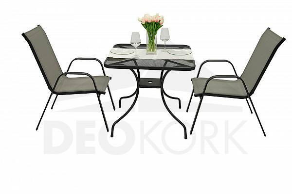 Garden metal set TORONTO 1+2 (80x80 cm)