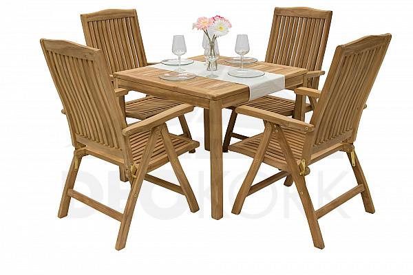 Teak garden set LAGUNA QUATRO 1+4