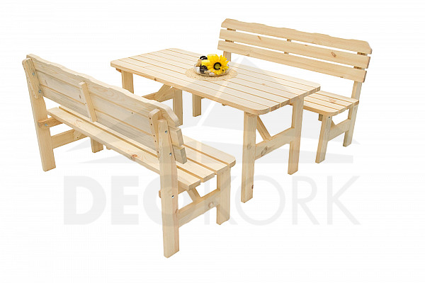 Solid pine garden set 1+2 wood 32 mm (180 cm)