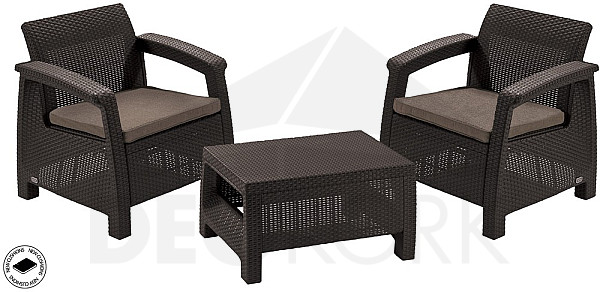 Garden rattan set CORFU WEEKEND brown