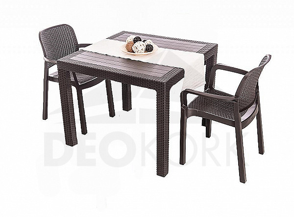 Garden rattan set KARA MINI 1+2 (brown)