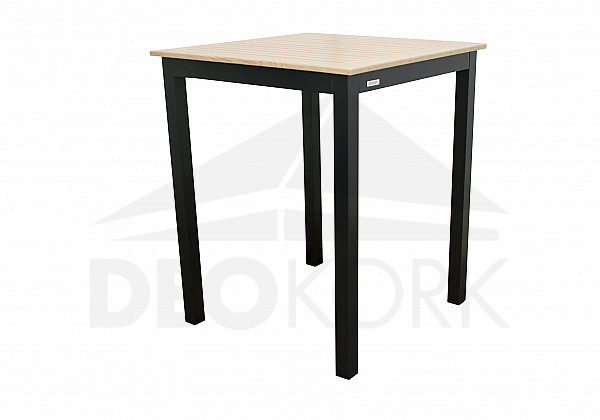 Aluminum bar table EXPERT WOOD 90x90 cm (anthracite)