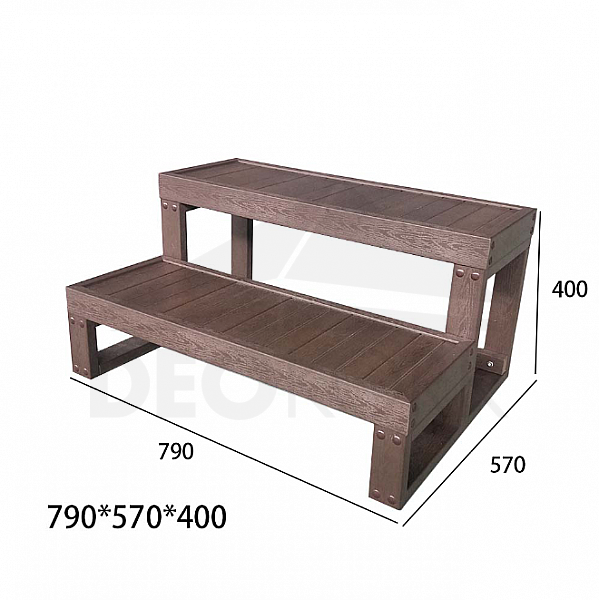 Steps to the hot tub - mocha - 2 steps (width 79 cm)