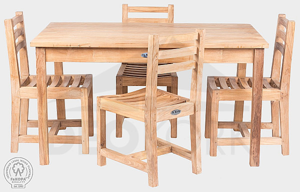 Garden children's teak set LAURA SET 1+4