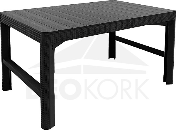 Artificial rattan garden table LINCOLN 2in1 (anthracite)