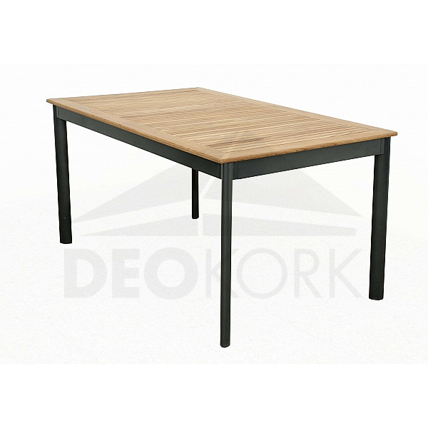 Fixed aluminum table CONCEPT 150x90 cm (teak)