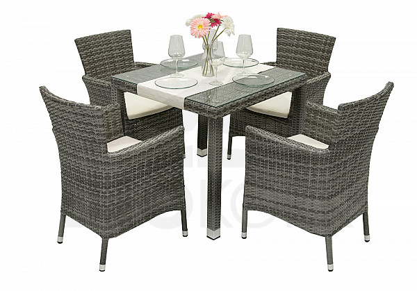 Garden rattan set MODENA I. 1+4 (grey)