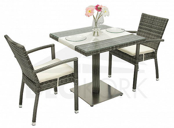 Garden rattan set GINA 1+2 (grey)