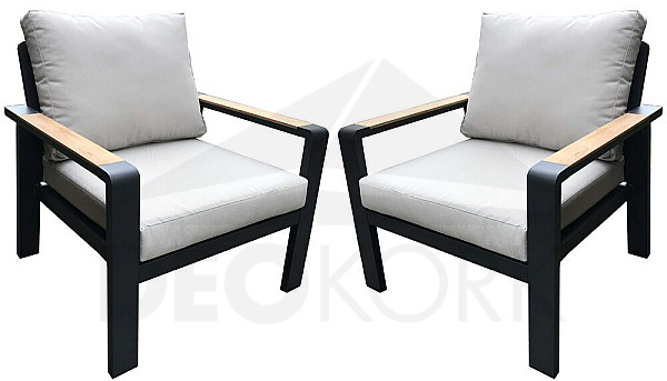 WATFORD DUO aluminum armchairs (2 pcs.)