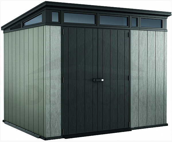 Garden house area 277 x 218 cm (grey+grey-brown)