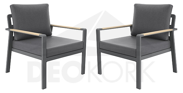 Aluminum armchairs BOSTON DUO (2 pcs.)