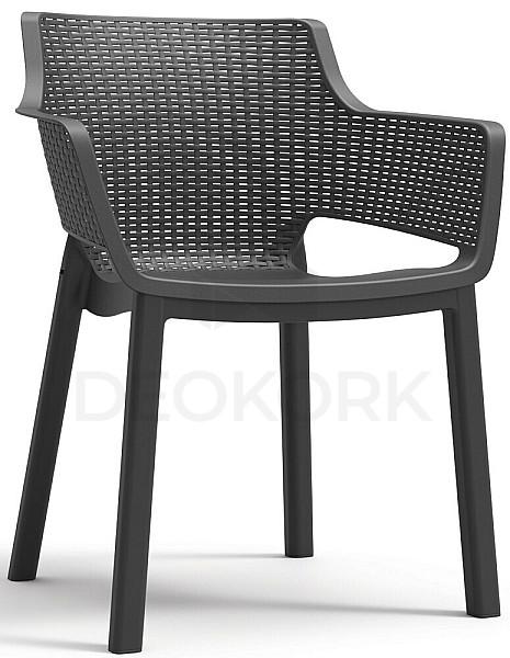 Garden plastic chair SOFIA (anthracite)