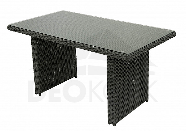 Rattan table 140 x 80 cm SEVILLA (anthracite)