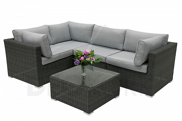 Rattan variable set SEVILLA for 4-5 people (anthracite)