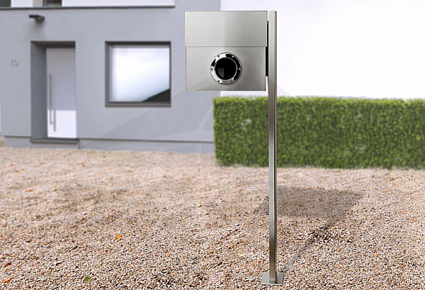 Letter box RADIUS DESIGN (LETTERMANN XXL STANDING stainless steel 567) stainless steel