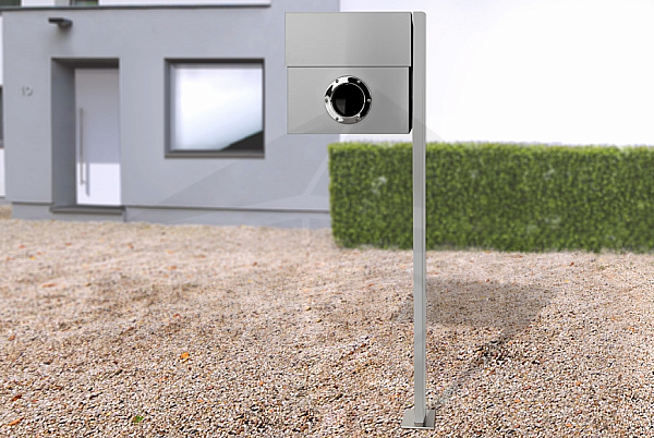 Letter box RADIUS DESIGN (LETTERMANN XXL STANDING silver 567C) silver