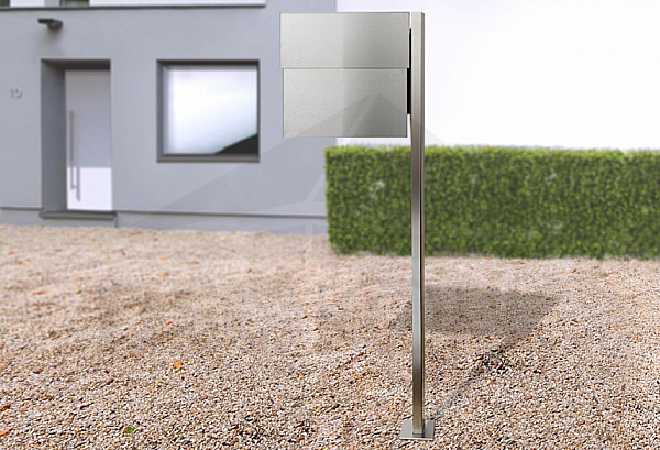 Letter box RADIUS DESIGN (LETTERMANN XXL 2 STANDING stainless steel 568) stainless steel